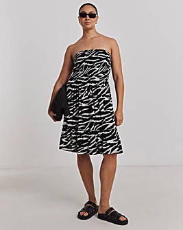 Value Shirred Mini Beach Dress