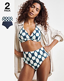 Value 2 Pack High Waisted Bikini Bottoms