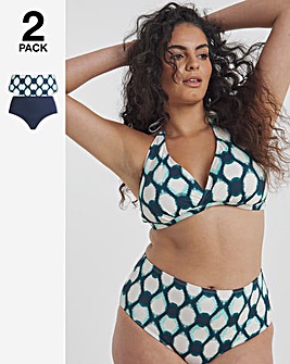 Value 2 Pack High Waisted Bikini Bottoms