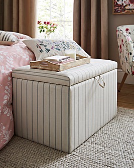 Julipa Everly Stripe Storage Ottoman