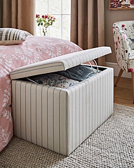 Julipa Everly Stripe Storage Ottoman