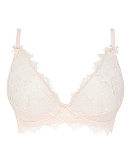 Figleaves Pulse Lace Underwired Plunge Bra B-G - Blush