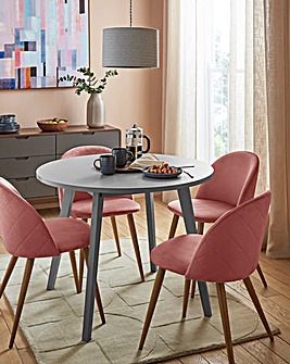 Gray & Osbourn No.157 Oslo Round Table with 4 Klara Chairs