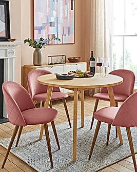 Gray & Osbourn No.157 Oslo Round Table with 4 Klara Chairs