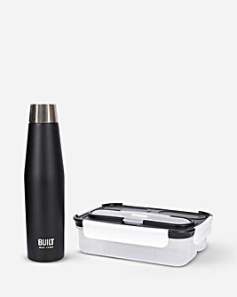 Built Bottle and Bento Box Duo Black