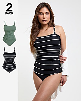 MAGISCULPT Firm Control 2 Pack Bandeau Swimsuits
