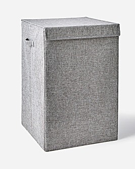 Collapsible Grey Laundry Hamper