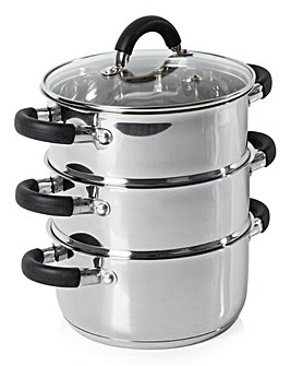 Tower 3 Tier Stainless Steel Steamer
