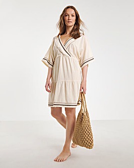BEACH TO BEACH RIC RAC MINI BEACH DRESS