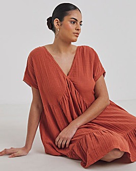 Beach to Beach Broderie Mini Beach Dress