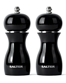 Salter Black Gloss Salt & Pepper Mills