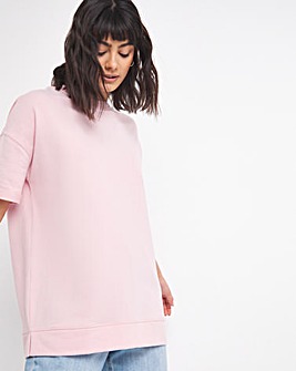 Pink Short Sleeve Sweatshirt