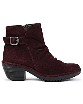 Fly London Wina Suede Block Heel Ankle Boots