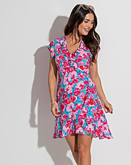 Pour Moi Penny Frill Wrap Woven Beach Dress