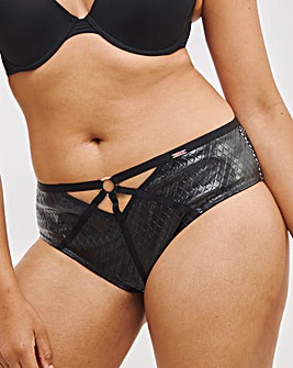 Figleaves Curve Irresistible Faux Leather Brief - Black