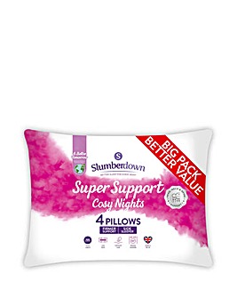 Slumberdown Super Support Cosy Nights 4 Pack Pillows