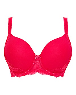 Figleaves Juliette Lace T Shirt Bra A-G - Red
