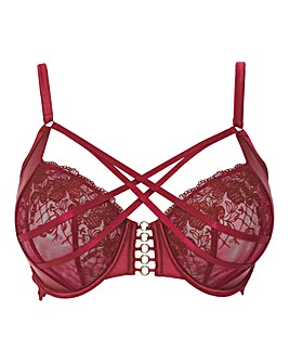 Figleaves Audrey Strapping & Embroidery Balcony Bra