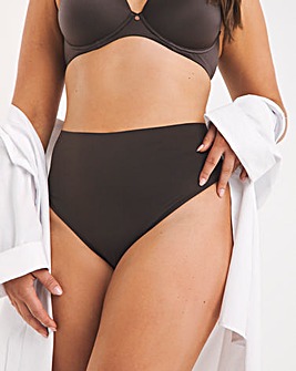 Figleaves Smoothing High Waisted Thong - Cafe