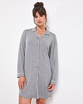 Figleaves Camelia Modal Button Down Night Shirt