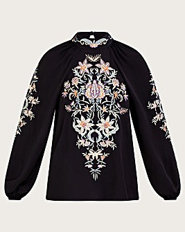 Monsoon Farah Floral Embroidered Blouse