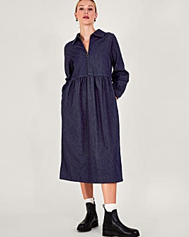 Monsoon Alana Zip Midi Dress