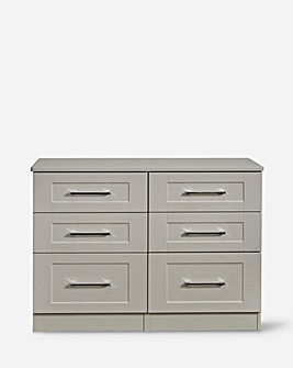 Trenton Ready Assembled 6 Drawer Wide Chest