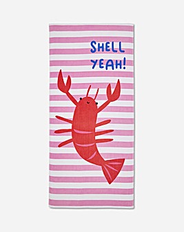 Catherine Lansfield Shell Yeah Pure Cotton Beach Towel