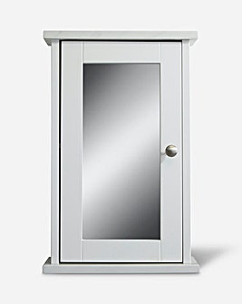Marble Effect Top and Shaker Style Single Mirror Cabinet