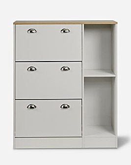 Lindon Shoe Cabinet with Open Shelves