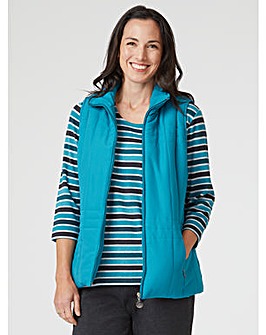 Penny Plain Teal Quilt Gilet