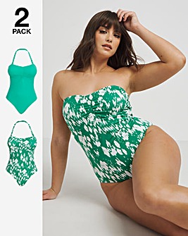 2 Pack Value Bandeau Swimsuits