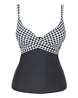 Figleaves Tailor Underwired Twist Front Tankini Top