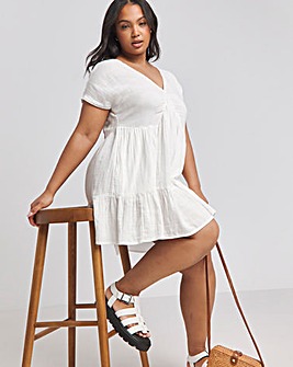 Cheese Cloth Mini Beach Dress