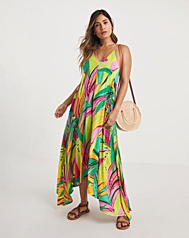 Hanky Hem Strappy Beach Dress