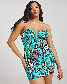 Magisculpt Sculpt Ruched Bandeau Tummy Control Swimdress