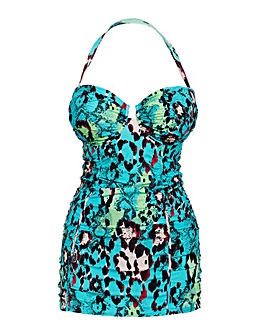 Magisculpt Sculpt Ruched Bandeau Tummy Control Swimdress