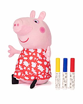 Peppa Pig Doodle Plush Colour Your Own Peppa Includes Plush And Markers
