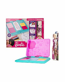 Barbie Fashion Plate Designer With Doll Includes Pencils, Colouring Pencils