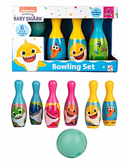 Baby Shark Bowling Set Includes Pins And Ball