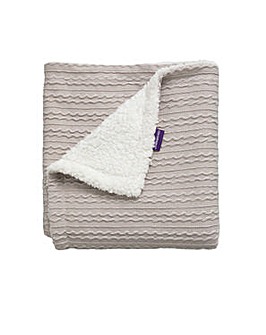 ClevaMama Luxe Sherpa Baby Blanket- Grey