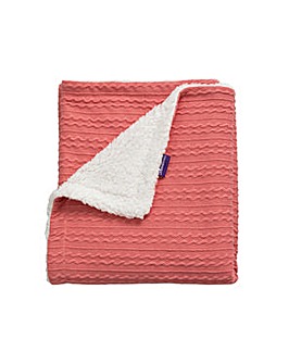 ClevaMama Luxe Sherpa Baby Blanket- Pink