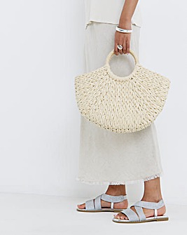 Janna Elasticated Flat Sandals - Wide Fit (E)