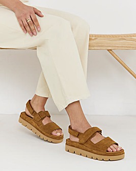 Astra Chunky Suede Sandals - Extra Wide Fit (EEE)