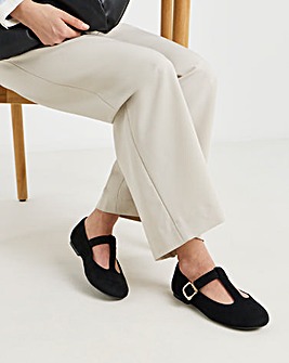 Rose T Bar Mary Jane Shoes - Extra Wide Fit (EEE)