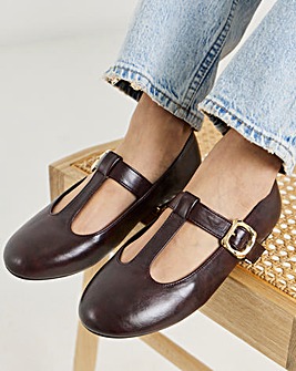 Rose T Bar Mary Jane Shoes - Extra Wide Fit (EEE)