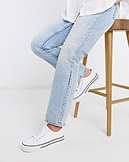 Angel Low Cut Canvas Trainers - Extra Wide Fit (EEE)