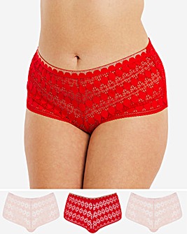 Simply Be 3 Pack Poppy Lace Shorts