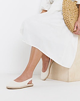 Sherelle Espadrille Flat Slingback Shoes - Extra Wide Fit (EEE)