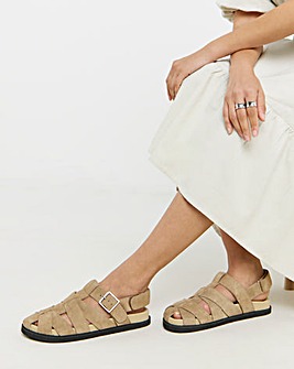 Seattle Fisherman Style Mules With Slingback - Extra Wide Fit (EEE)